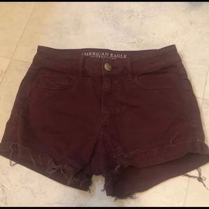AEO Burgundy Shorts